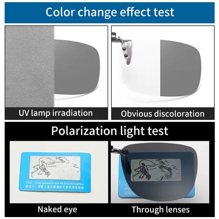 Lunettes de soleil polarisées à clipser pour homme et femme