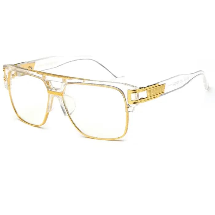 Marque de luxe lunettes carrées cadre nouvelles femmes hommes mode surdimensionné clair lentille Anti lumière bleue