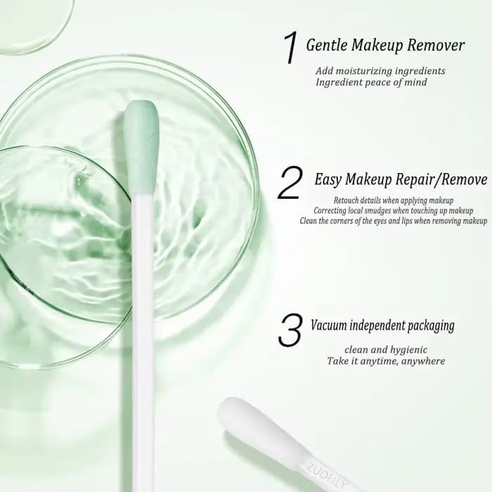 25 pièces/boîte coton-tige démaquillant bâton visage yeux lèvres maquillage détails nettoyage liquide eau Portable voyage soins de la peau