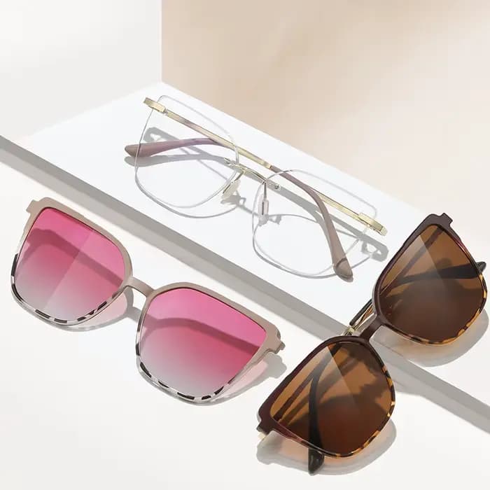 Monture de lunettes élégante en alliage sans