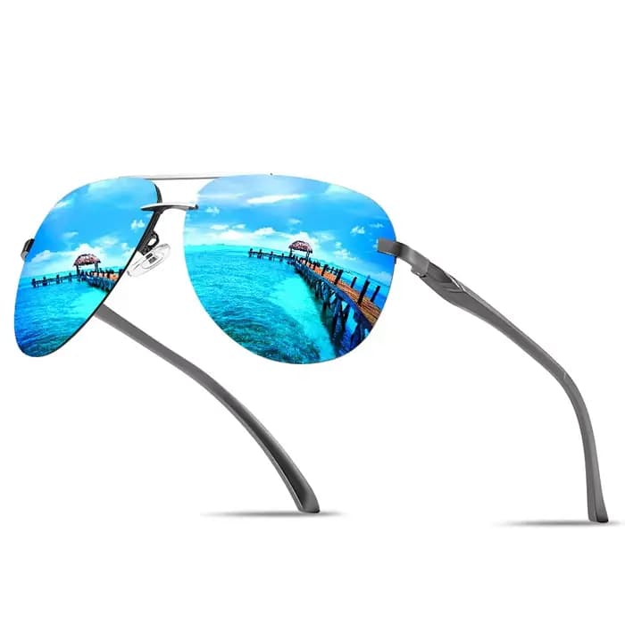 Mme Mâle Nouveau Classique Lunettes De Soleil Polarisées Dazzle Couleur Film Miroir Printemps