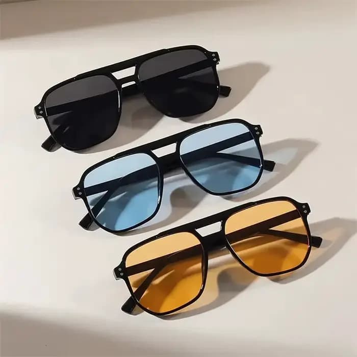 Vintage hommes femmes grandes lunettes de soleil