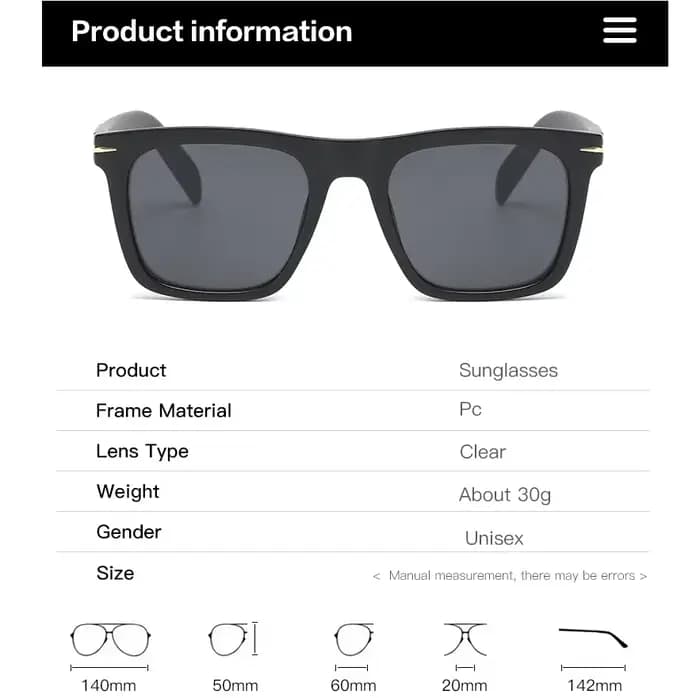 Lunettes de soleil à lentille de lecture bleue pour hommes