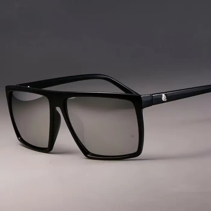 Lunettes de soleil tendance tête de mort, monture carrée de haute qualité, grande monture rétro, verres colorés pour hommes et femmes