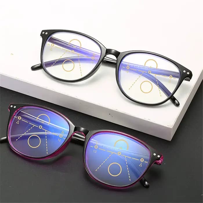 Lunettes de lecture multifocales anti-lumière bleue See Near & Far pour femmes et hommes