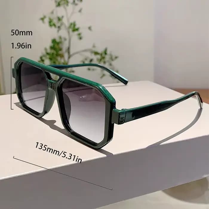 2 paires de lunettes de soleil carrées Vintage pour hommes et femmes