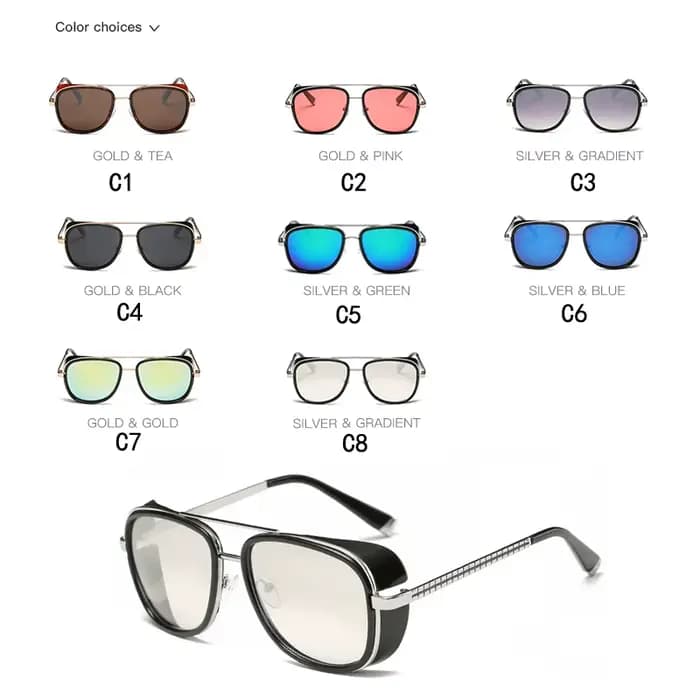Lunettes de soleil Iron Man 3 Matsuda TONY Stark pour hommes