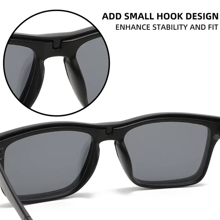 Lunettes de soleil magnétiques à clipser avec monture anti-lumière bleue
