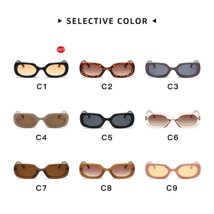 Lunettes de soleil ovales d'été pour femmes