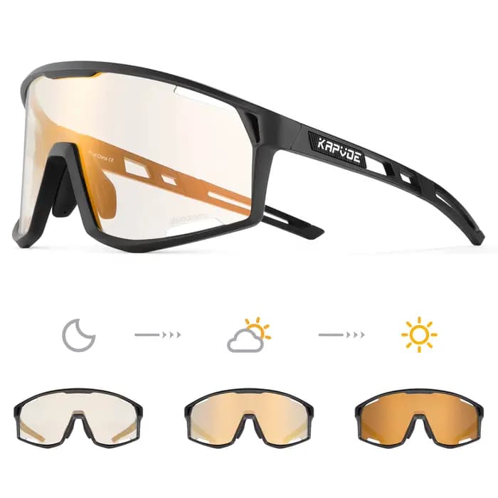 KAPVOE lunettes de cyclisme à couleur changeante pour hommes et femmes
