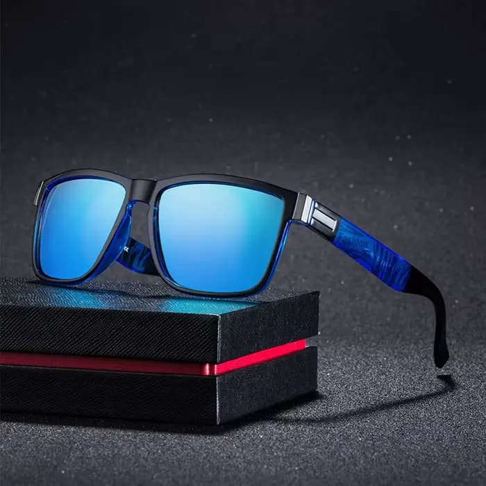 Lunettes de soleil polarisées Vintage carrées à motif de mode pour hommes et femmes