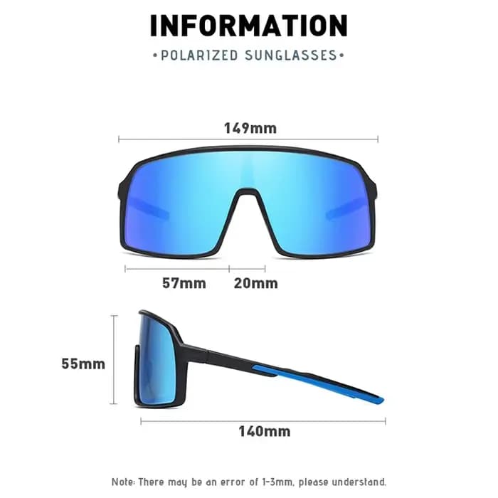Lunettes de soleil polarisées/photochromiques à grande monture UV400 pour hommes et femmes