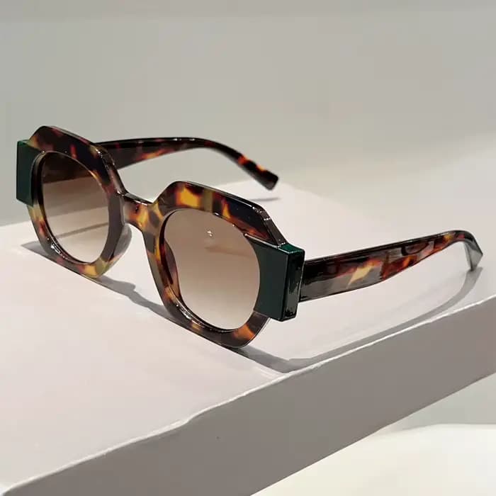 Lunettes de soleil hexagonales tendance pour femmes et hommes