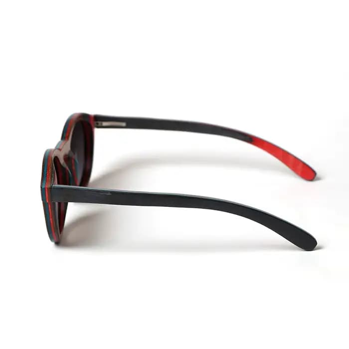 Lunettes de soleil polarisées en bois pour Skateboard