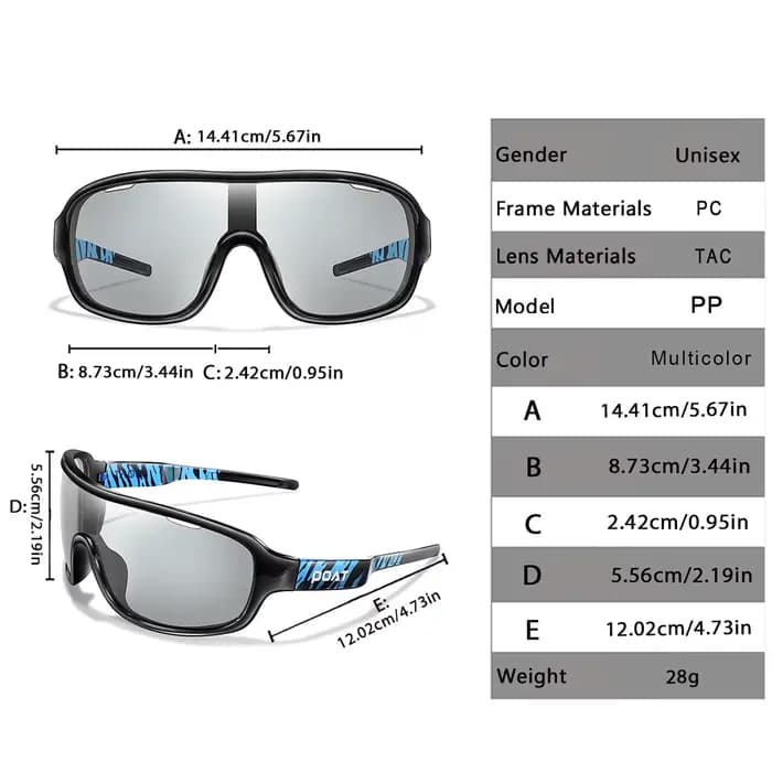 POAT marque hommes femmes polarisées photochromique en plein air route cyclisme lunettes sport