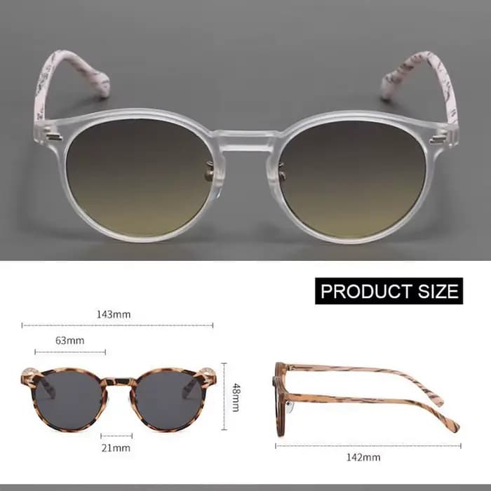 Lunettes de soleil à monture ronde rétro
