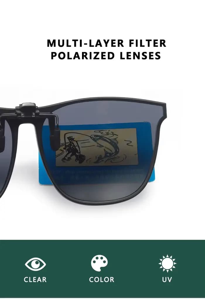 Lunettes de soleil polarisées à Clip pour hommes