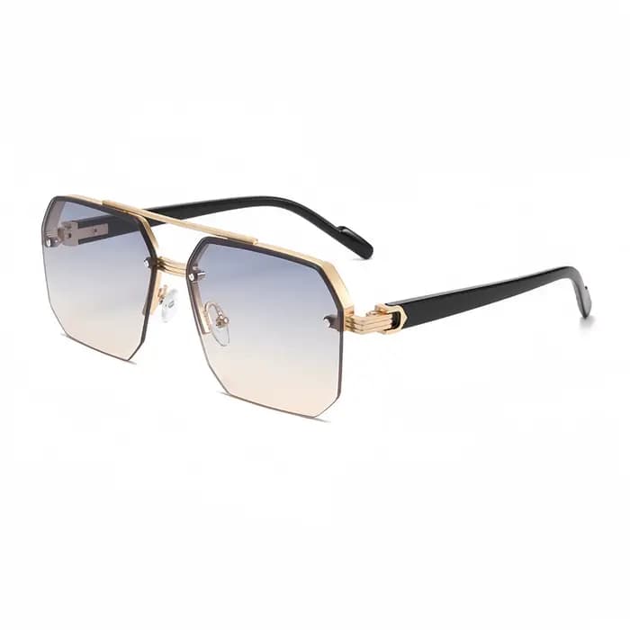 Lunettes De soleil aviateur à la mode pour hommes et femmes rétro Double pont métal conduite UV400