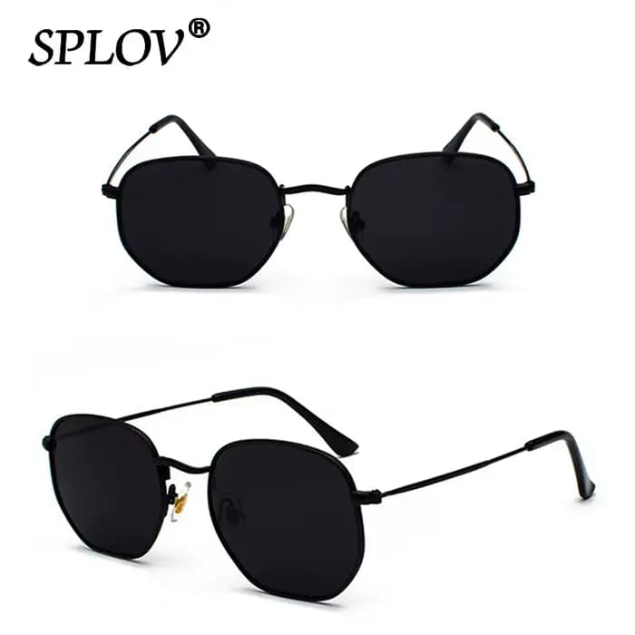 Lunettes de soleil hexagonales pour hommes et femmes