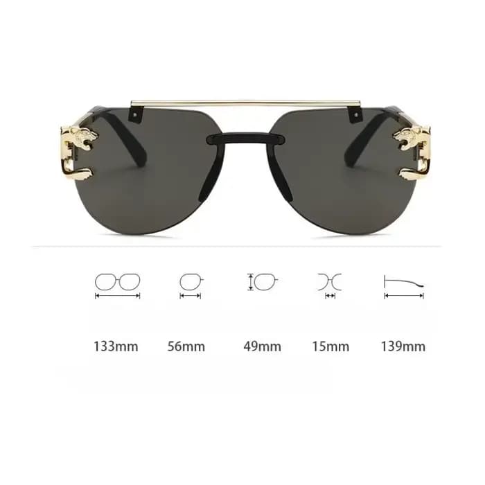 Lunettes de soleil biseautées sans cadre