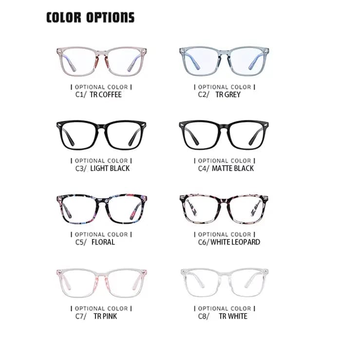 RUOBO Rivet Anti lumière bleue lunettes cadre pour hommes femmes Transparent optique