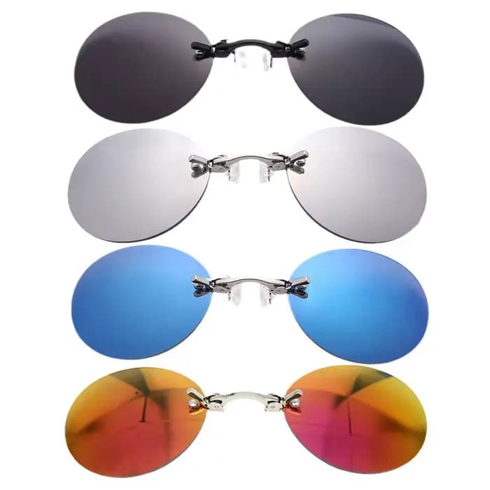 Lunettes de soleil rondes à Clip-nez