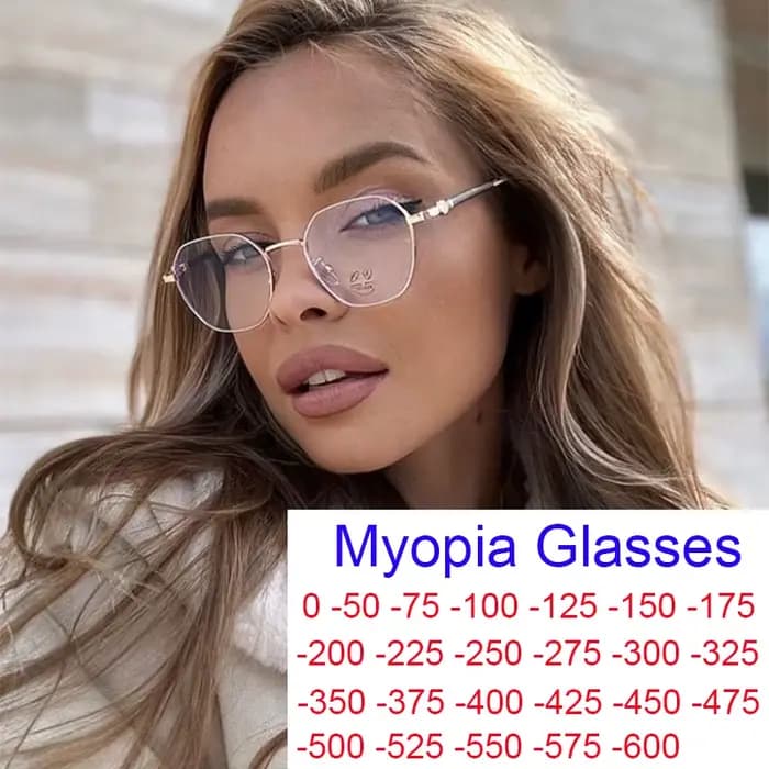 Lunettes de myopie finies de luxe pour dames