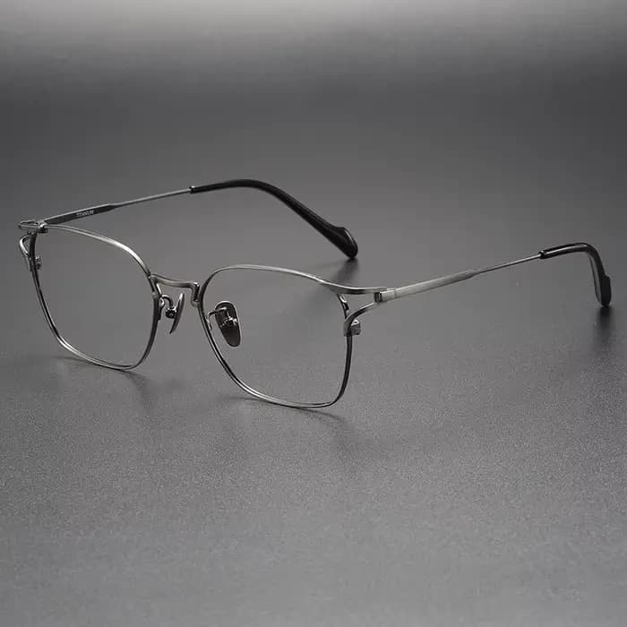 Grandes montures de lunettes en titane pour hommes