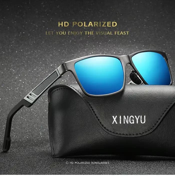 Lunettes de soleil polarisantes en aluminium et magnésium pour hommes