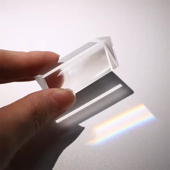 Prisme éducatif en verre – Réflexion spectrale, outil d'enseignement et de photographie idéal, cadeau parfait pour les amateurs de sciences