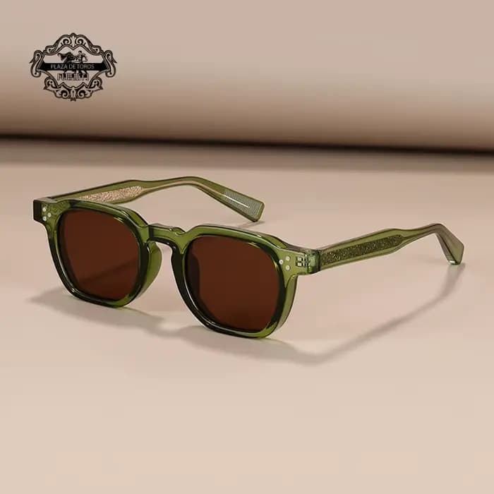 Classiques Rivets Style rétro lunettes de soleil pour femmes TR90 cadre polygone