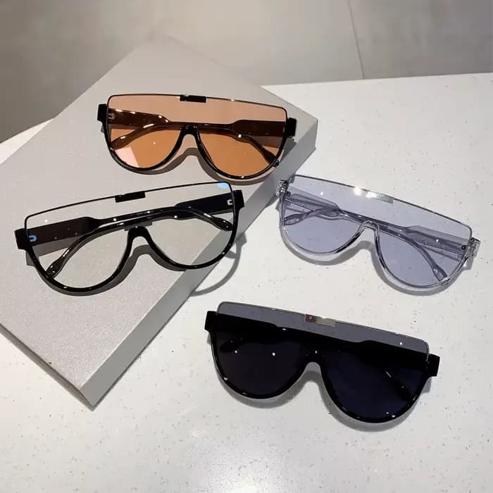 Lunettes de soleil vintage semi-rondes pour femmes