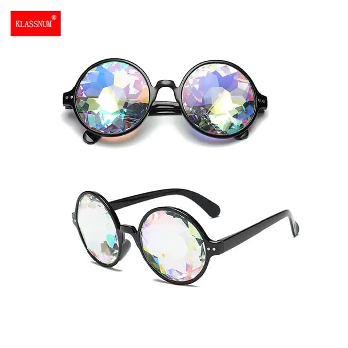 Lunettes de soleil rondes holographiques pour hommes et femmes