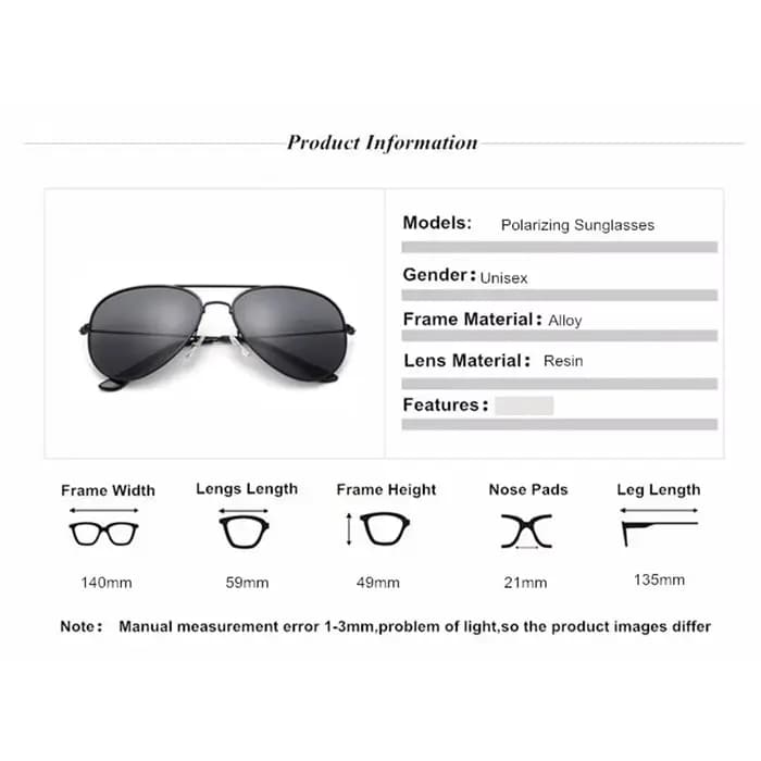 Lunettes de soleil polarisées pour hommes et femmes