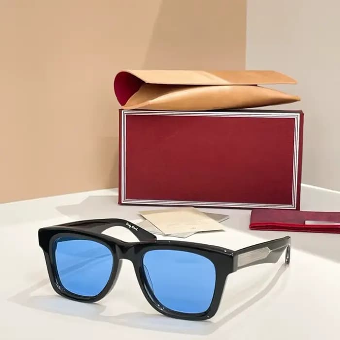 SPACE ODYSSEY HEYWOOD Lunettes de soleil ovales en acétate vintage de haute qualité