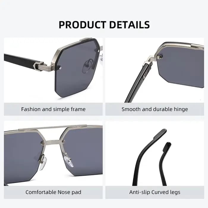 Lunettes De soleil aviateur à la mode pour hommes et femmes rétro Double pont métal conduite UV400