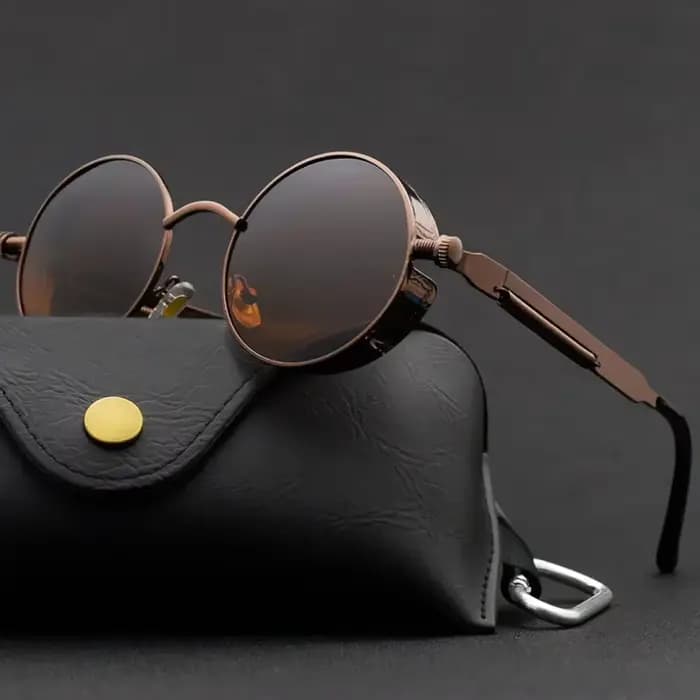 Lunettes de soleil gothiques steampunk unisexes