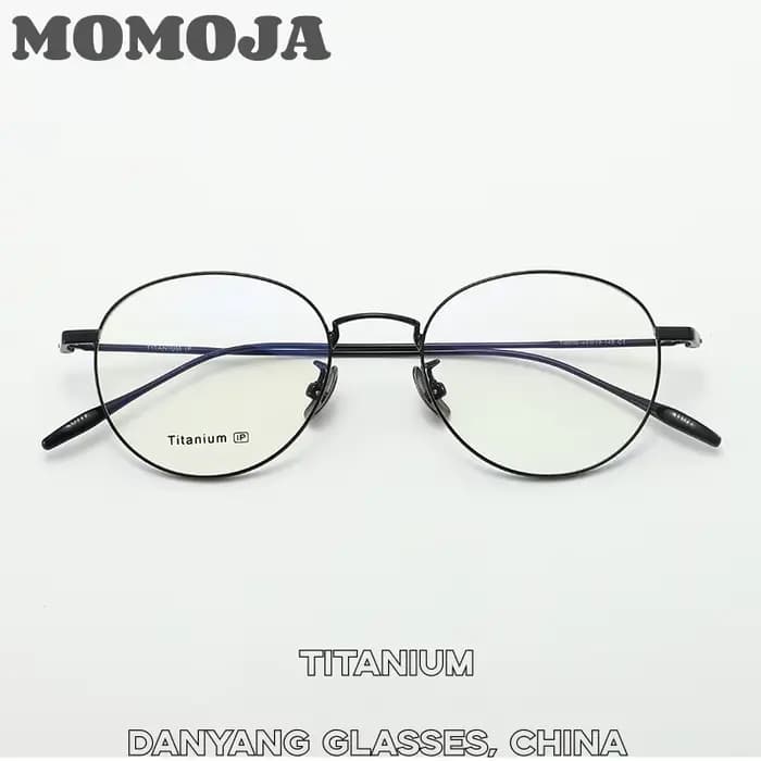MOMOJA lunettes rondes rétro mode Ultra léger pur titane monture
