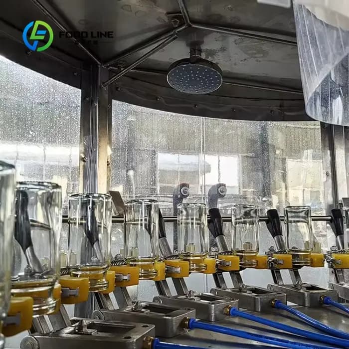 Machine de lavage automatique rotative personnalisée pour bouteilles en verre, équipement industriel de rinçage et de nettoyage de bouteilles de boissons pour la production