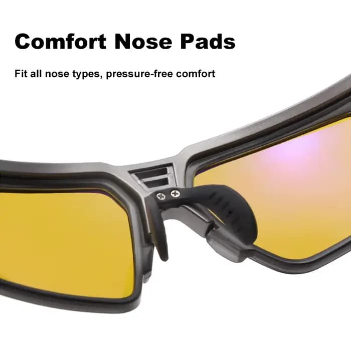 Lunettes de soleil de pêche polarisées 99% UV400-lentille HD antireflet pour la conduite/pêche au leurre revêtement miroir bleu et cadre léger