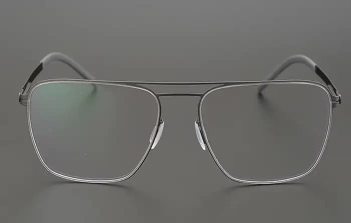 Lunettes optiques de pilote à double faisceau faites à la main pour hommes et femmes, cadre de lunettes de marque Berlin, acier inoxydable fin, contrevenants