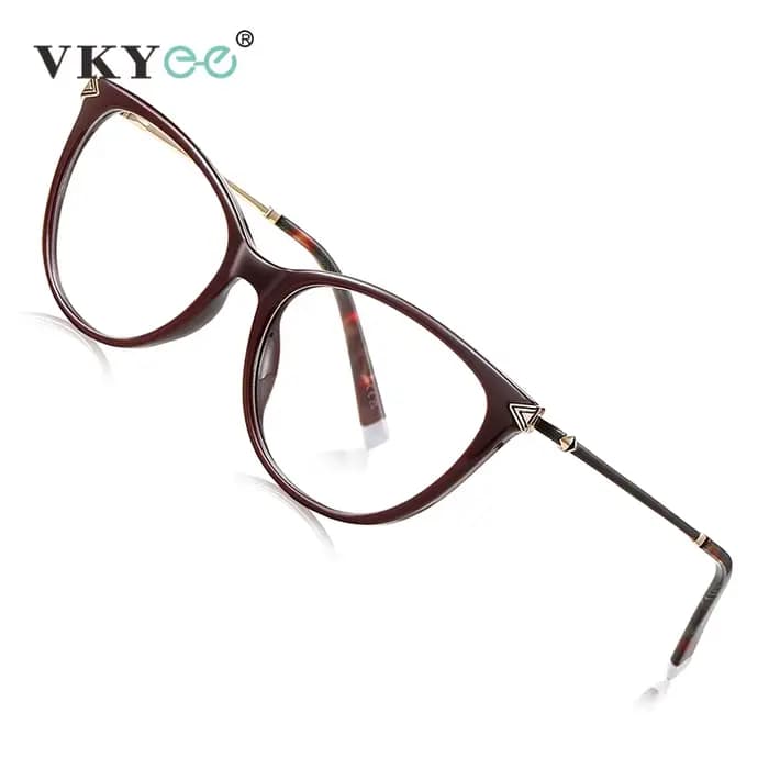 VICKY nouvelle mode Unique Simple oeil de chat conception femmes Anti-lumière bleue lunettes de lecture personnalisable Prescription LS235