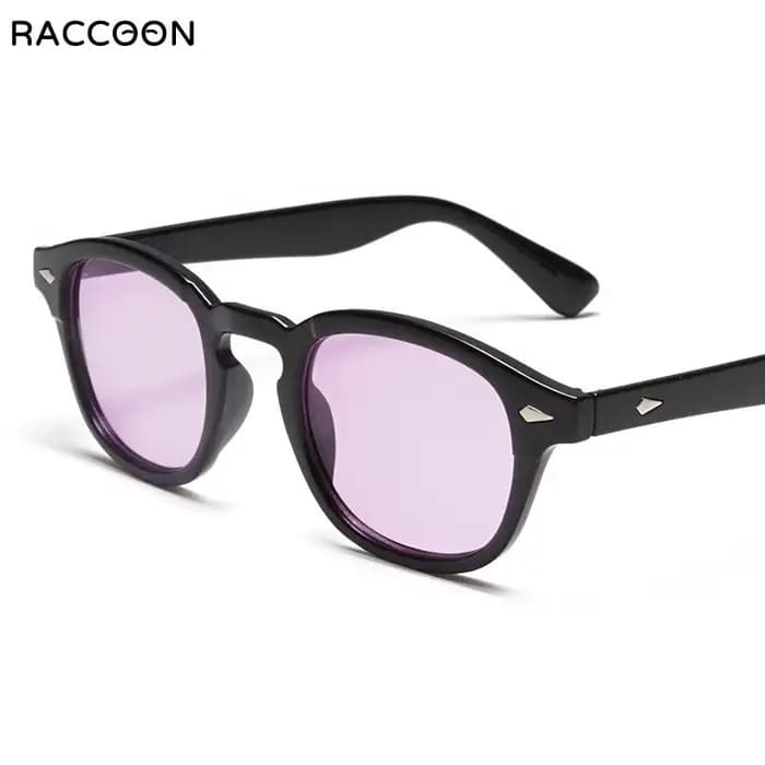 Lunettes de soleil rondes à rivets Johnny Depp pour hommes et femmes