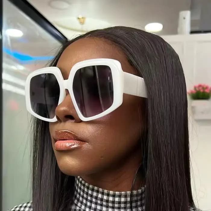 Grandes lunettes de soleil carrées vintage pour femmes