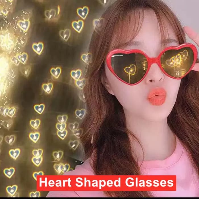 Lunettes de Soleil Unisexes en Forme de Cœur