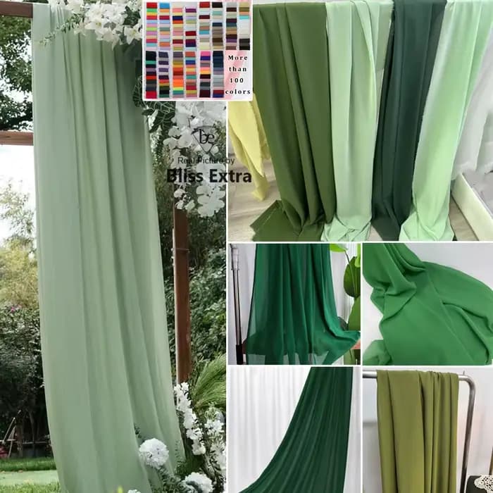 Tissu en mousseline de soie vert avocat Olive, Georgette drapée pour jupe, chemise, robe, décoration, vêtements de bricolage faits à la main, large 150cm