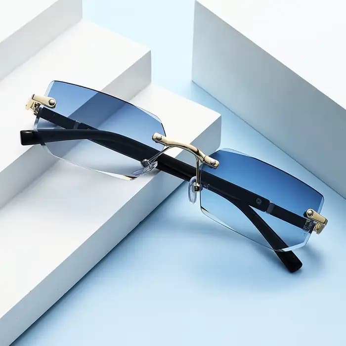 Lunettes de soleil sans monture tendance pour hommes et femmes