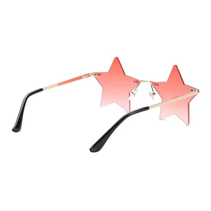 Lunettes de soleil en forme d'étoile sans monture pour femmes et hommes