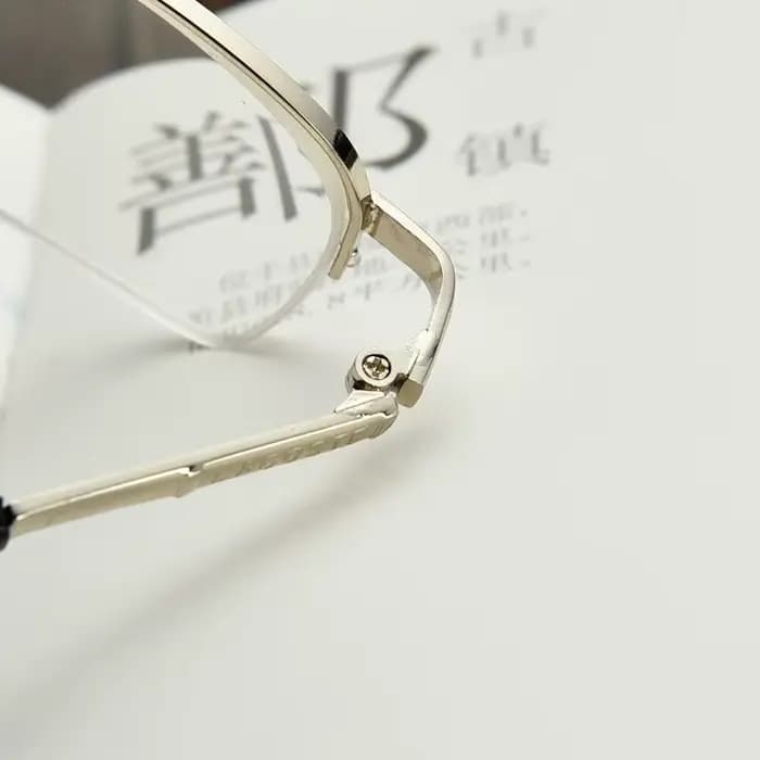 Lunettes de myopie -1.0~ -6.0, demi-monture, monture en métal, verres en résine