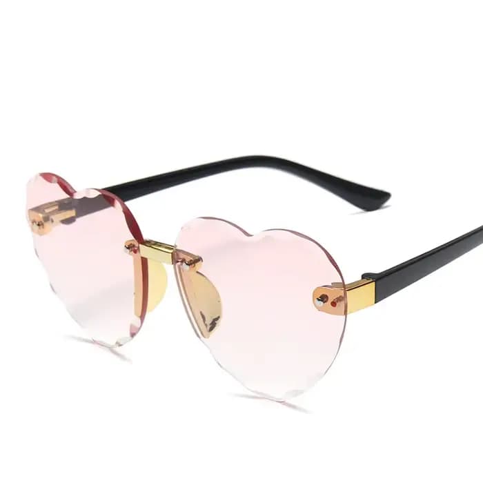 Lunettes de soleil pour enfants avec montures en forme de cœur